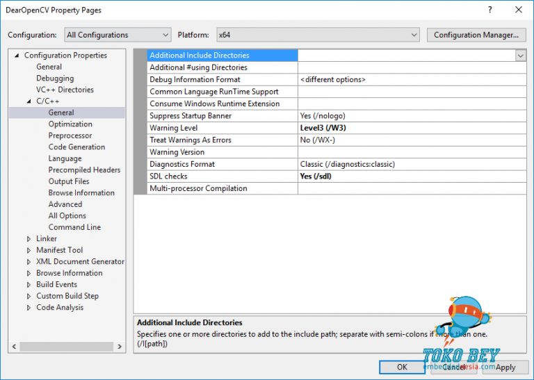 Additional directories. Additional library directories visual studio 2019. additional include directories.